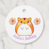 Cute Kawaii Hamster Custom Bedankjes Labels (Voorkant)