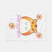 Cute Kawaii Hamster Custom Fleece Deken (Voorkant (Horizontaal))