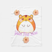Cute Kawaii Hamster Custom Fleece Deken (Voorkant)