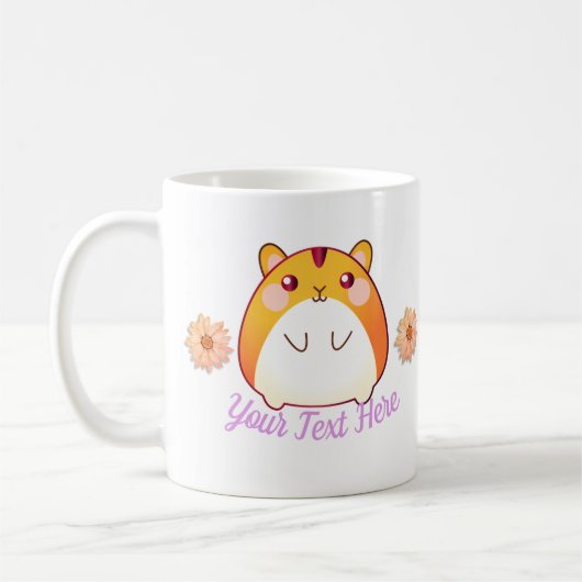 Cute Kawaii Hamster Custom Koffiemok (Links)