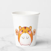 Cute Kawaii Hamster Custom Papieren Bekers (Achterkant)