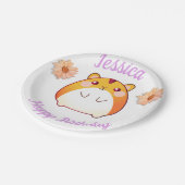 Cute Kawaii Hamster Custom Papieren Bordje (Gekanteld)