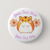 Cute Kawaii Hamster Custom Ronde Button 5,7 Cm (Voorkant)