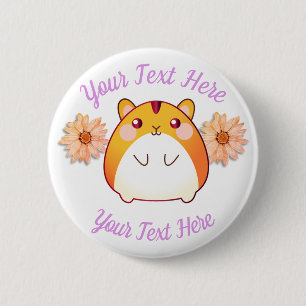 Cute Kawaii Hamster Custom Ronde Button 5,7 Cm