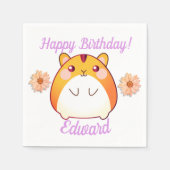 Cute Kawaii Hamster Custom Servet (Voorkant)