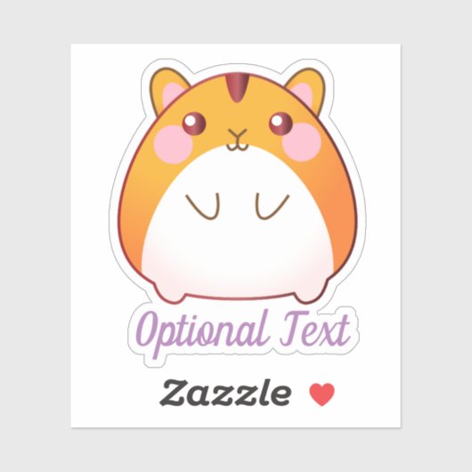 Cute Kawaii Hamster Custom Sticker (Vel)