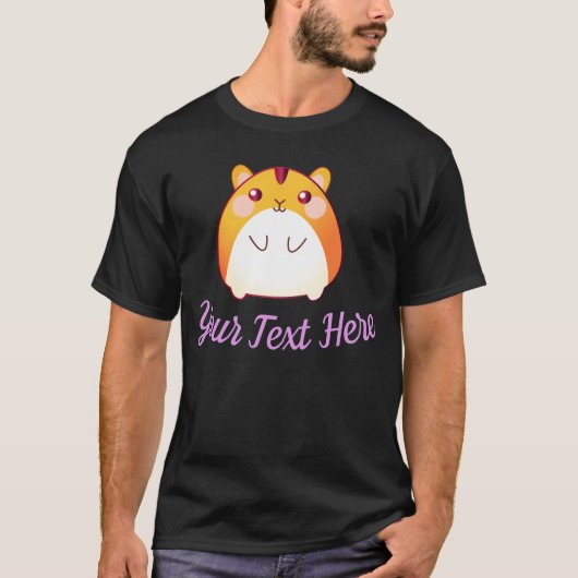Cute Kawaii Hamster Custom T-shirt (Voorkant)