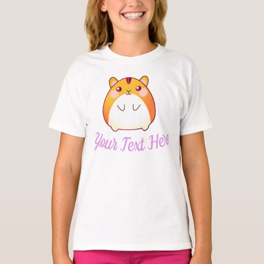 Cute Kawaii Hamster Custom T-shirt (Voorkant)