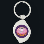 Cute Kawaii Hamster in Pink Frosted Donut Art Sleutelhanger<br><div class="desc">Satisfy your sweet tooth with this incredibly cute hamster and donut design! The artwork showcases a cheerful little hamster peeking out from the hole of a huge, glossy pink donut complete with colorful sprinkles. This fun, kawaii-style illustration is perfect for children's clothing, sweet birthday party invitations, cute stickers, or as...</div>