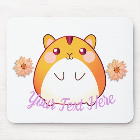 Cute Kawaii Hamster Op Maat Muismat (Voorkant)