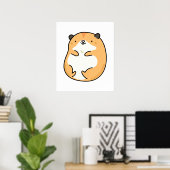 Cute Kawaii Hamster Poster (Thuiskantoor)