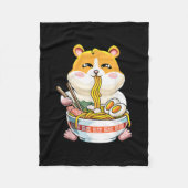 Cute Kawaii Hamster Ramen Anime Fleece Deken (Voorkant)