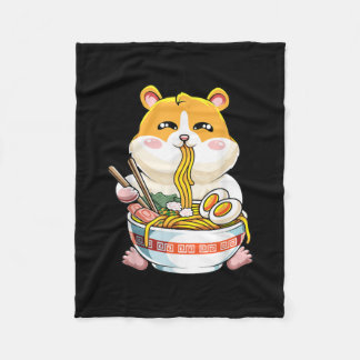 Cute Kawaii Hamster Ramen Anime Fleece Deken
