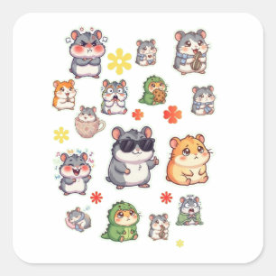 Cute Kawaii Hamster Sticker Vel Chibi Dier P