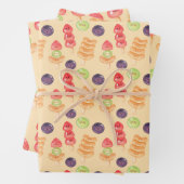 Cute Kawaii Hand-drawn Tanghulu Seamless Pattern Inpakpapier Vel (In situ)