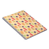 Cute Kawaii Hand-drawn Tanghulu Seamless Pattern Notitieboek (Rechterzijde)