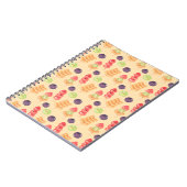 Cute Kawaii Hand-drawn Tanghulu Seamless Pattern Notitieboek (Linkerzijde)