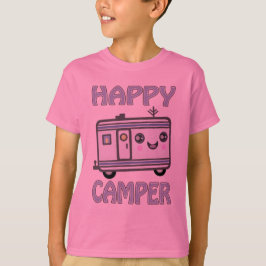 Cute Kawaii Happy Camper Trailer Kind T-Shirt
