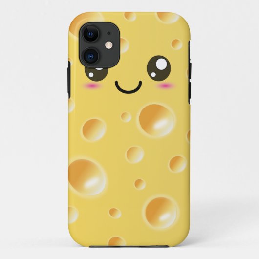 Cute Kawaii Happy Cheese Case-Mate iPhone Case (Achterkant)