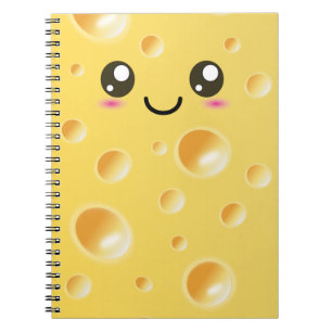 Cute Kawaii Happy Cheese-laptop Notitieboek