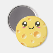 Cute Kawaii Happy Cheese Magneet (Voorkant / Achterkant)