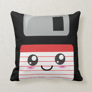 Cute / Kawaii Happy-diskettestation Kussen