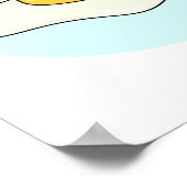 Cute Kawaii Happy Egg Yolk Poster (Hoek)
