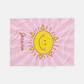 Cute Kawaii Happy Little Sunshine Doodle Kinder Pi Fleece Deken (Voorkant (Horizontaal))