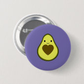 Cute Kawaii Happy Love Avocado Ronde Button 5,7 Cm (Voorkant /achterkant)