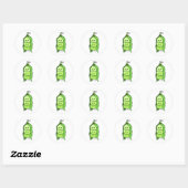 Cute Kawaii Happy Peas Ronde Sticker (Vel)