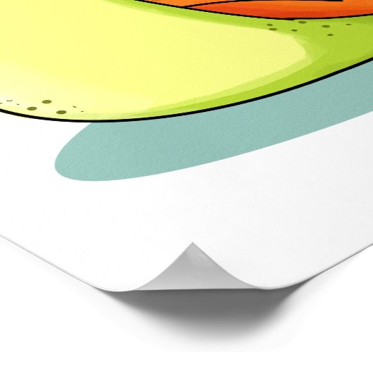 Cute Kawaii Happy Snail Poster (Hoek)