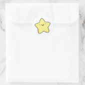Cute Kawaii Happy Star Ronde Sticker (Tas)