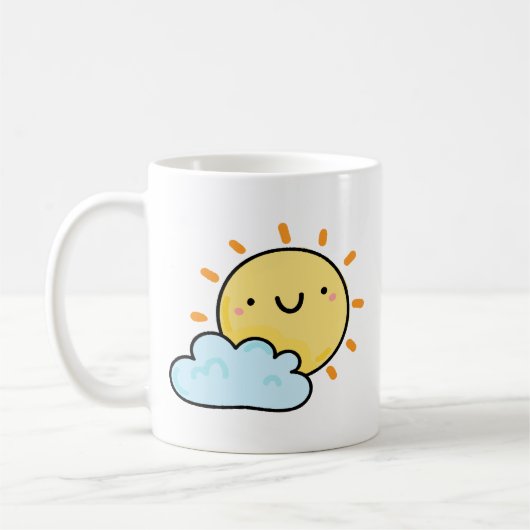 Cute Kawaii Happy Sun Koffiemok (Links)