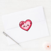 Cute Kawaii Hart Valentijnstickers Sticker (Envelop)
