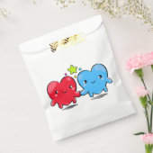 Cute Kawaii Hartjes Zakje – Liefde & Vriendschap (Gezegeld)