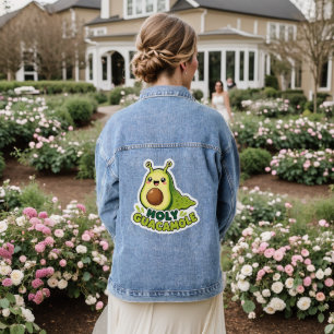 Cute Kawaii Heilige Guacamole Avocado Slak Cartoon Denim Jacket
