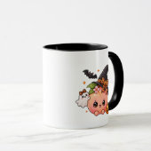 Cute Kawaii Heksenpompoen Halloween Mok (Voorkant rechts)