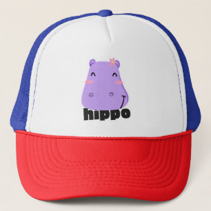 Cute Kawaii Hippo Art Trucker Pet