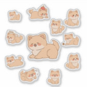 Cute Kawaii Hond Stickers (Voorkant)