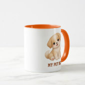 Cute Kawaii Hond Twee Tons Koffiemok Mok (Voorkant rechts)