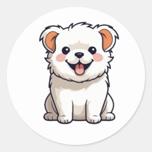 Cute Kawaii Hond Vinyl Sticker - Schattige Cartoon