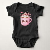 Cute Kawaii Hot Chocolate Mug with Marshmallows Romper (Voorkant)