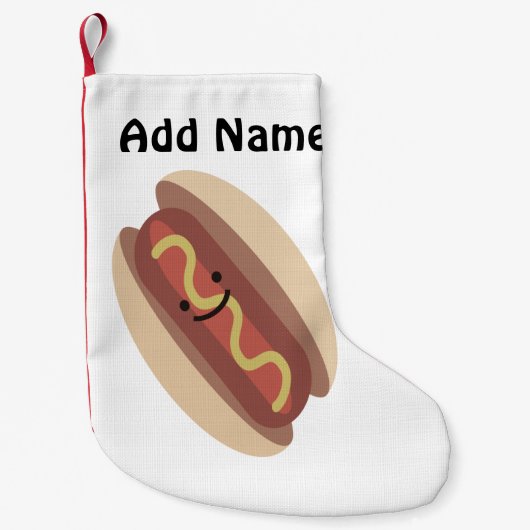 Cute Kawaii Hot Dog Kleine Kerstsok (Voorkant)