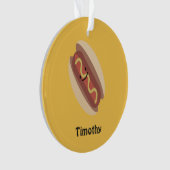 Cute Kawaii Hot Dog Ornament (voorkant)