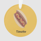 Cute Kawaii Hot Dog Ornament (voorkant)