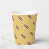 Cute Kawaii Hot Dog Pattern Papieren Bekers (Achterkant)