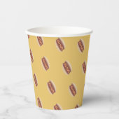 Cute Kawaii Hot Dog Pattern Papieren Bekers (Voorkant)