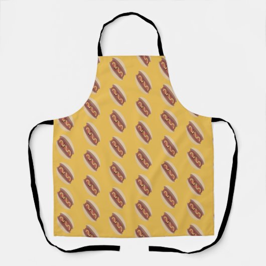 Cute Kawaii Hot Dog Pattern Schort (Voorkant)