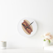 Cute Kawaii Hot Dog Ronde Klok (Huis)