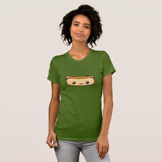Cute Kawaii Hot Dog T-Shirt (Voorkant volledig)